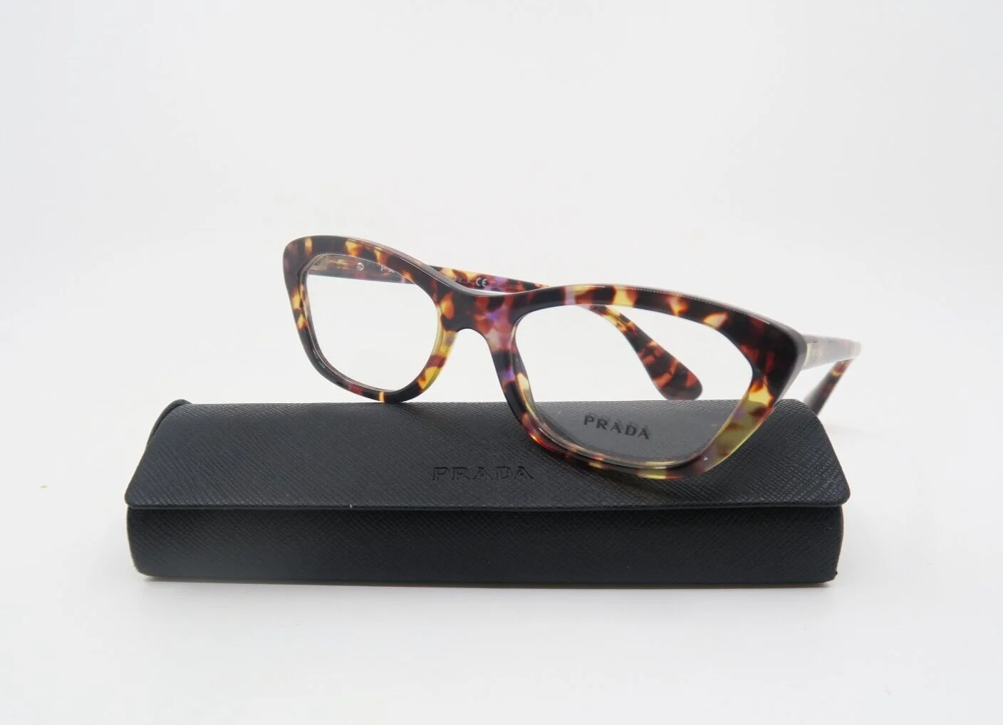 Prada VPR 03Q PDN-1O1 52mm Brown Spotted New Rectangle Women