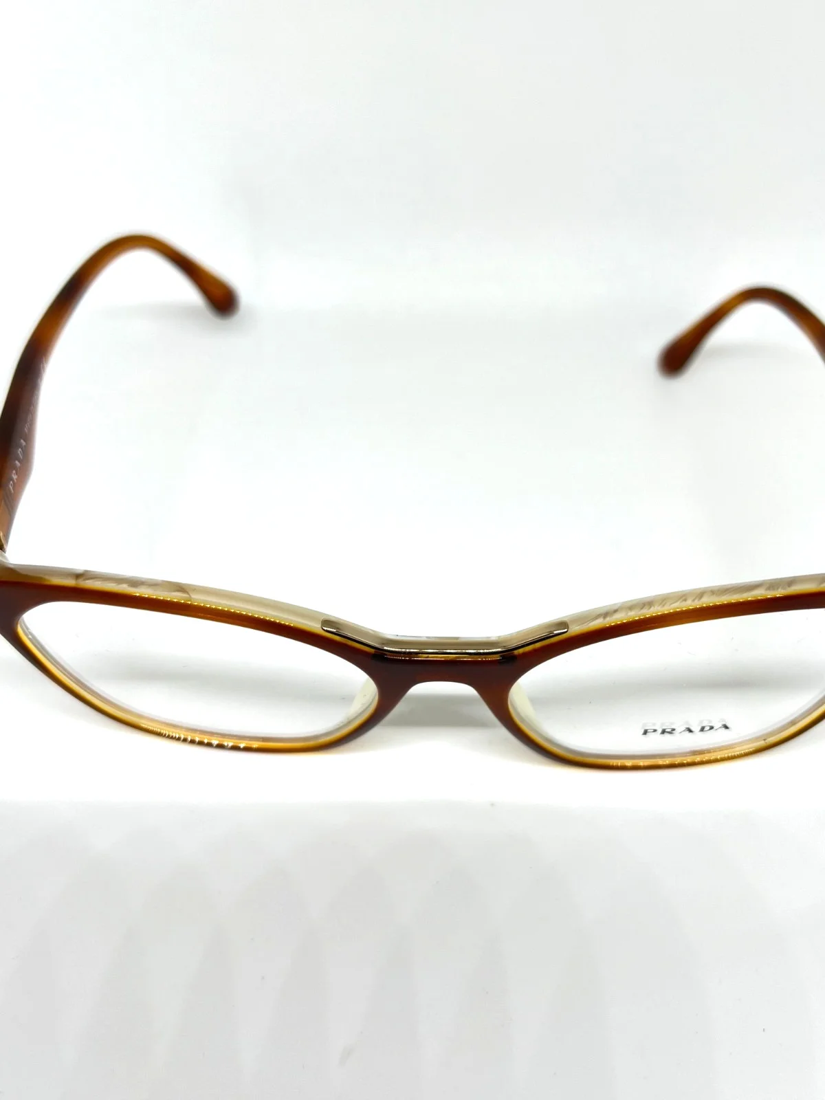 PRADA VPR 09U TH7-101 Women Eyeglasses 54-18-140 Brown 100% Authentic 2