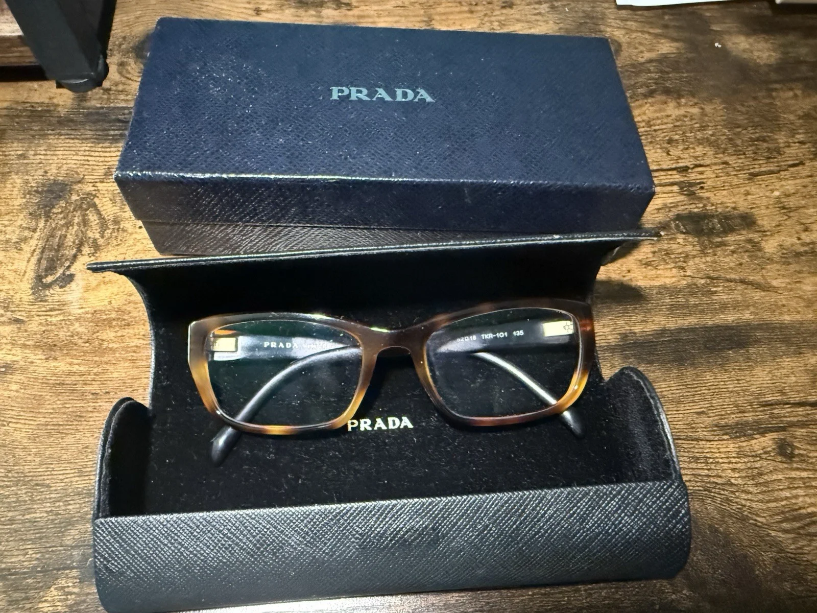 PRADA VPR 09U TH7-101 Women Eyeglasses 54-18-140 Brown 100% Authentic 4