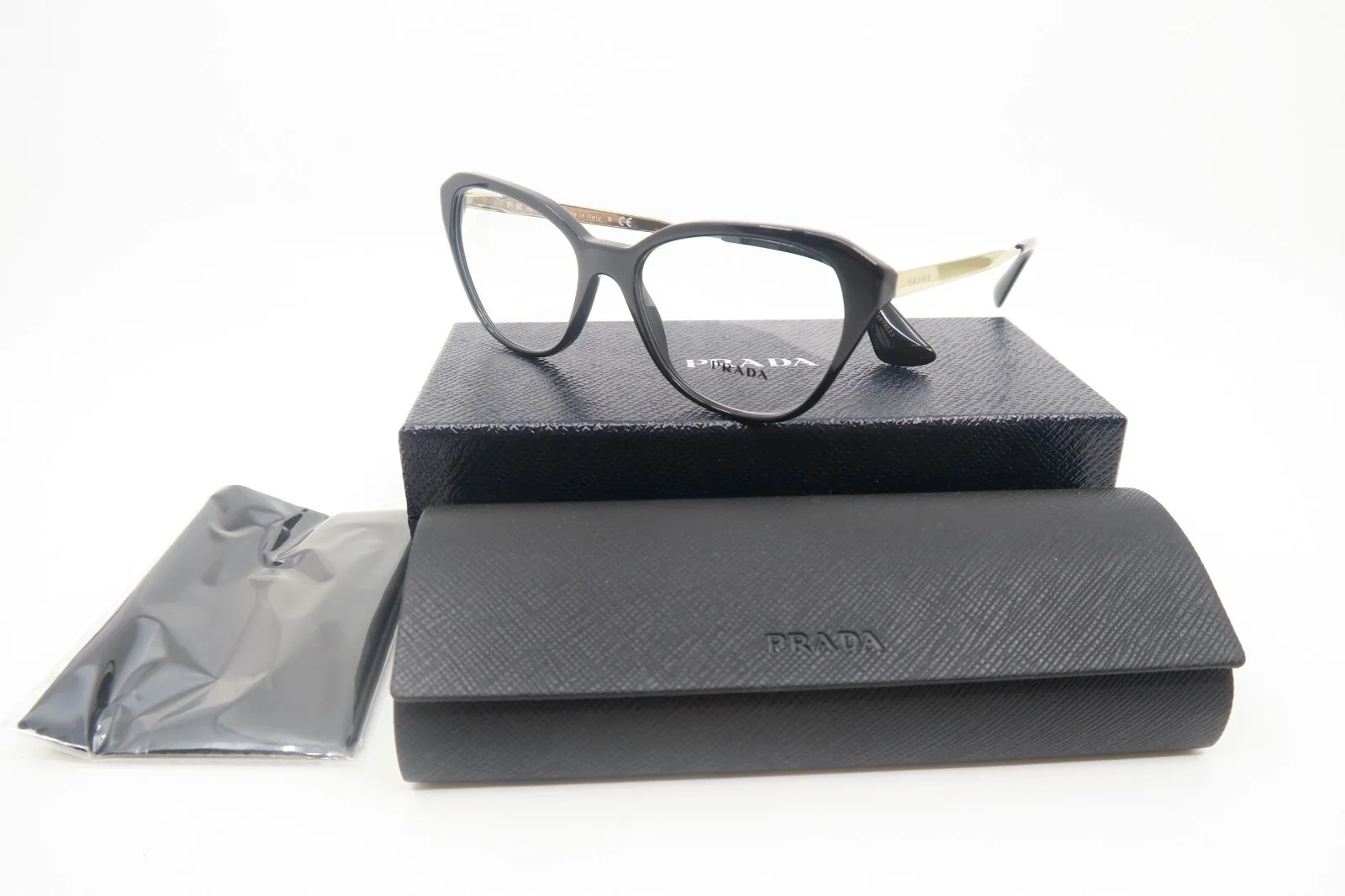 Prada VPR 28S 1AB-1O1 52mm Black and Gold New Women