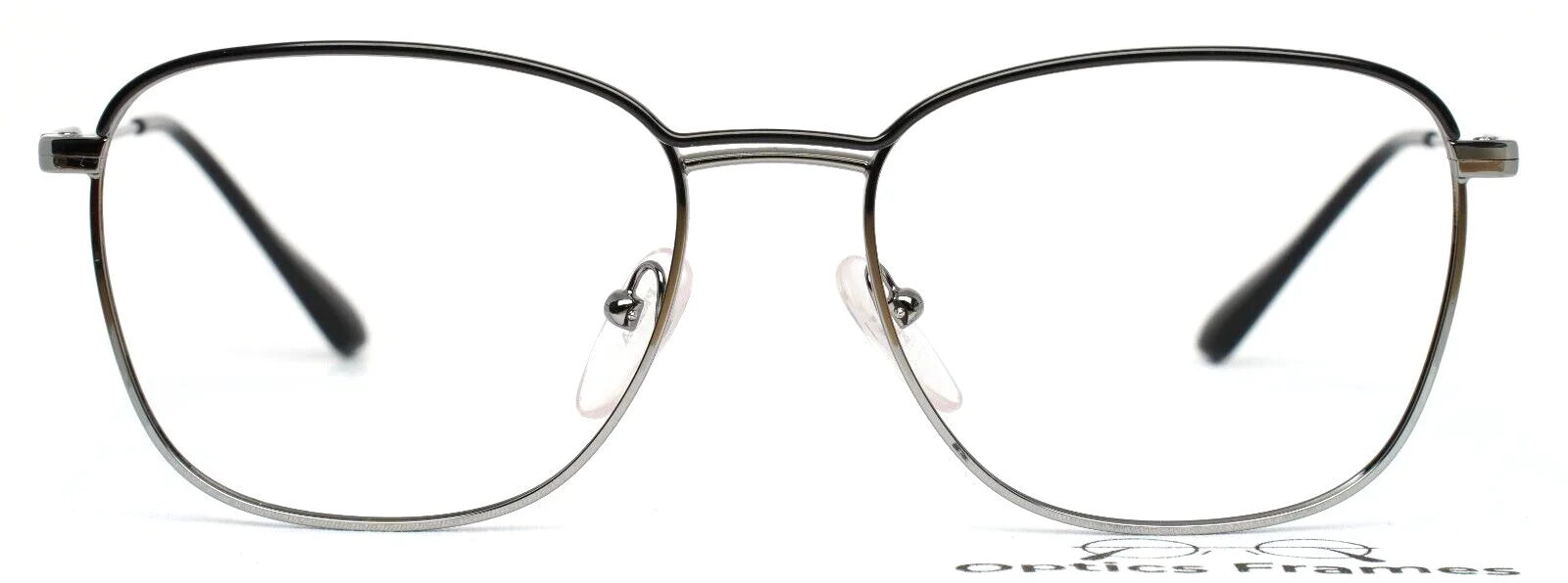 PRADA VPR57V M4Y-1O1 Black Silver Womens Square Eyeglasses 54-17-140 B:45 2
